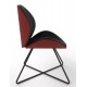 Revive Upholstered Retro Lounge Chair With Criss Cross Frame